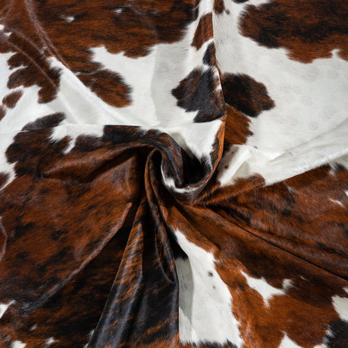 Tricolor Cowhide Rug Size 8'3" L x 7'6" W 1835