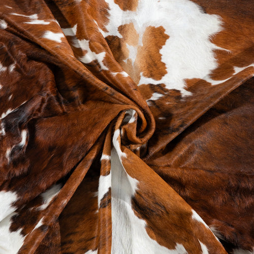 Tricolor Cowhide Rug Size 8'7" L x 7'3" W 1837