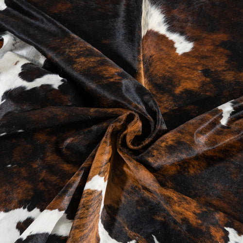 Tricolor Cowhide Rug Size 7'9" L x 6'9" W 1838