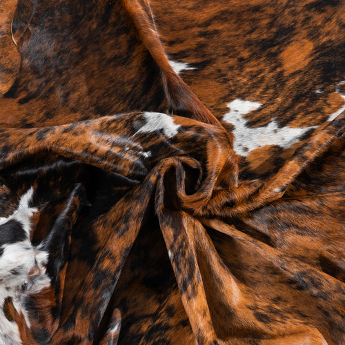 Tricolor Cowhide Rug Size 7'8" L x 6'11" W 1847