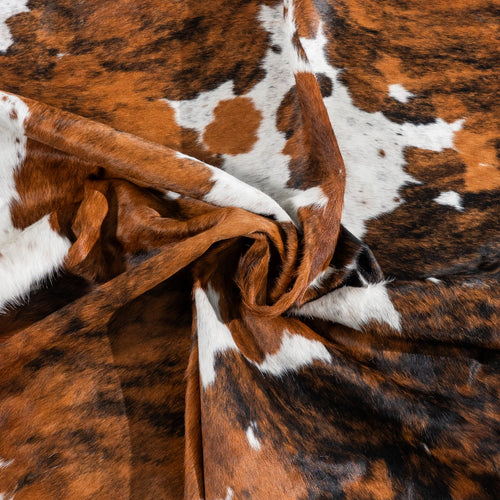 Tricolor Cowhide Rug Size 7'5" L x 6'3" W 1848