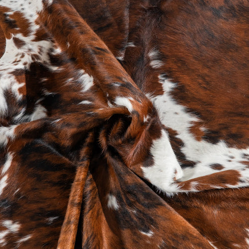 Tricolor Cowhide Rug Size 6'3" L x 6'2" W 1852