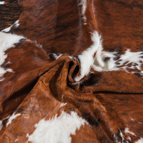 Tricolor Cowhide Rug Size 6'10" L x 6'2" W 1853