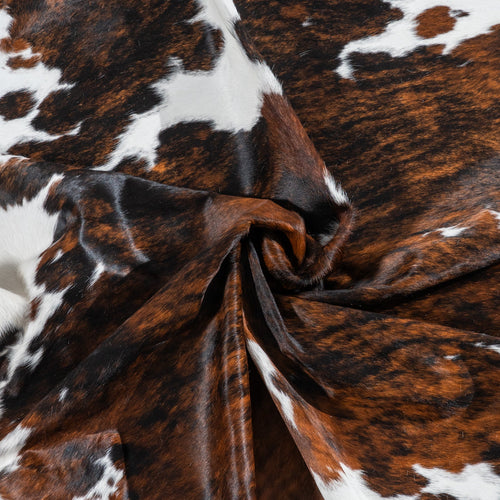 Tricolor Cowhide Rug Size 7'6" L x 6'9" W 1854