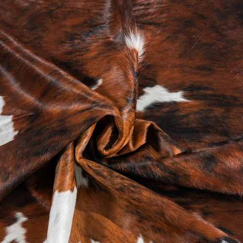 Tricolor Cowhide Rug Size 7'10" L x 6'7" W 1857