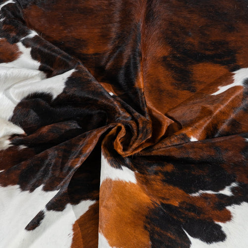 Tricolor Cowhide Rug Size 7'11" L x 6'8" W 1859