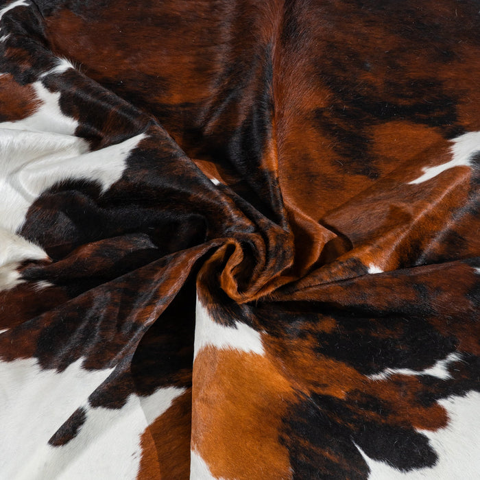 Tricolor Cowhide Rug Size 7'11" L x 6'8" W 1859