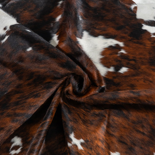 Tricolor Cowhide Rug Size 7'2" L x 6'10" W 1862