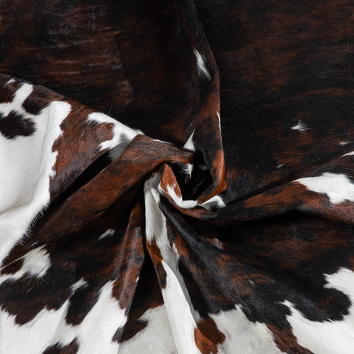 Tricolor Cowhide Rug Size 7'3" L x 6'5" W 1866