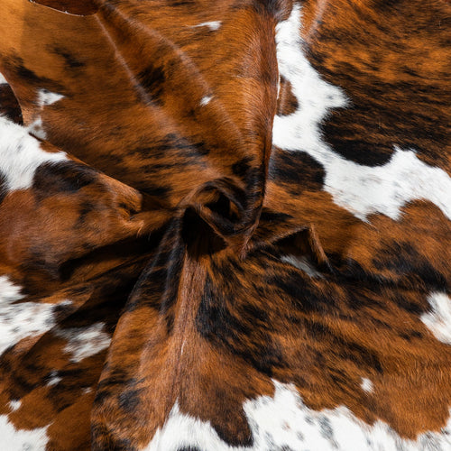 Tricolor Cowhide Rug Size 6'7" L x 5'8" W 1868