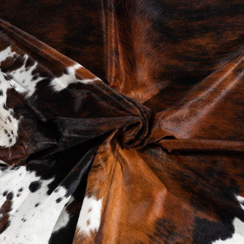 Tricolor Cowhide Rug Size 7'10" L x 6'8" W 1869
