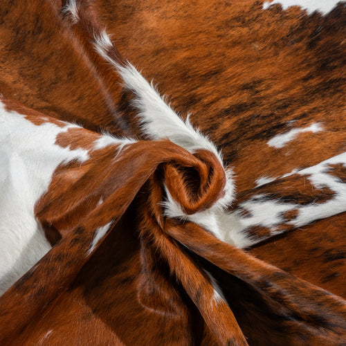 Tricolor Cowhide Rug Size 7'2" L x 6'8" W 1872