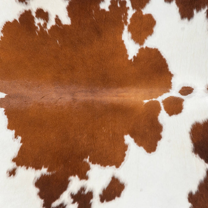 Brown and White Cowhide Rug Size 7'9" L x 6'0" W 1900