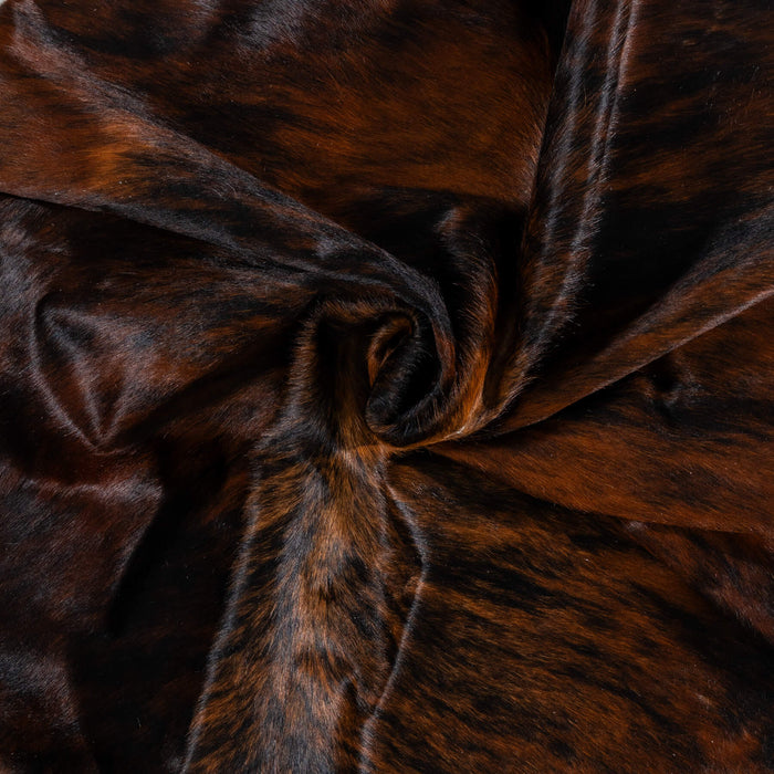 Dark Brindle Cowhide Rug Size 7'6" L x 6'8" W 1903