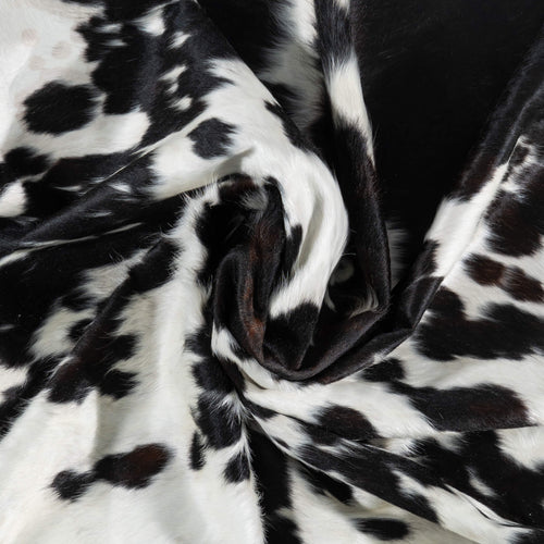 Dark Tricolor Cowhide Rug Size 7'9" L x 6'6" W 1905