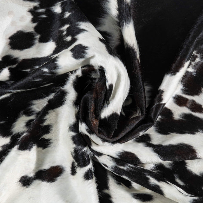 Brown and White Cowhide Rug Size 7'9" L x 6'7" W 1904