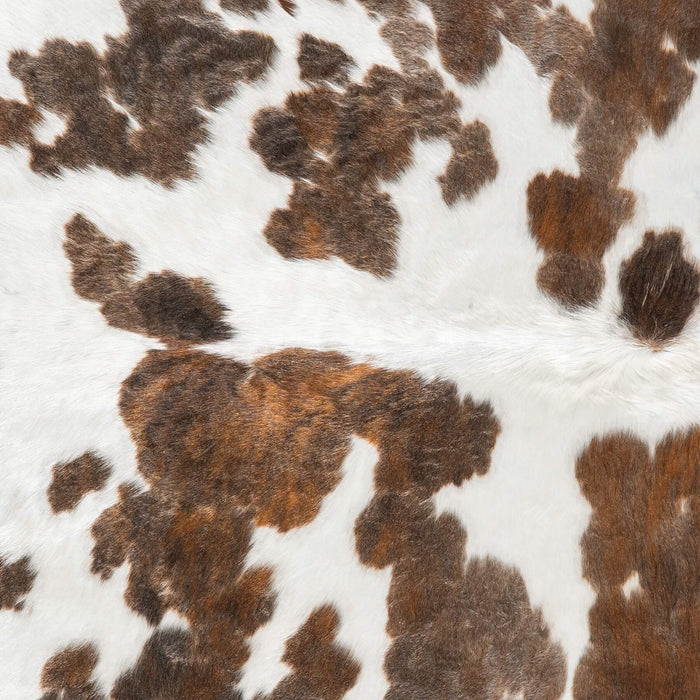 White Tricolor Cowhide Rug Size 7'11" L x 6'11" W 1910