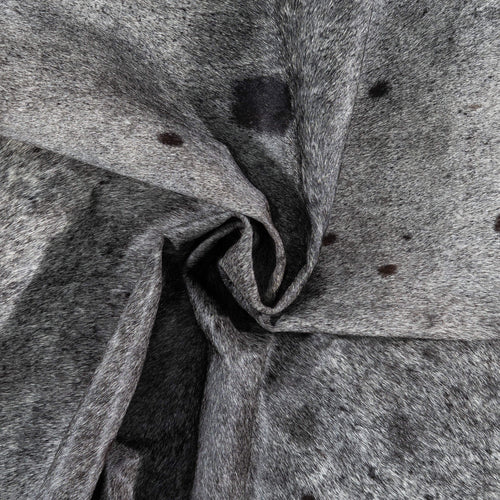 Black Salt and Pepper Cowhide Rug Size 7'3" L x 6'9" W 1913