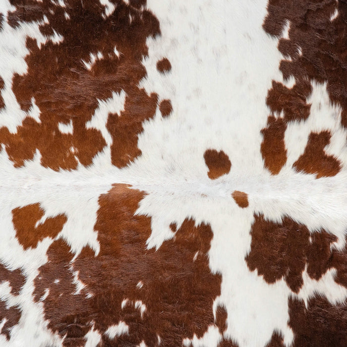 Brown and White Cowhide Rug Size 7'3" L x 6'3" W 1914