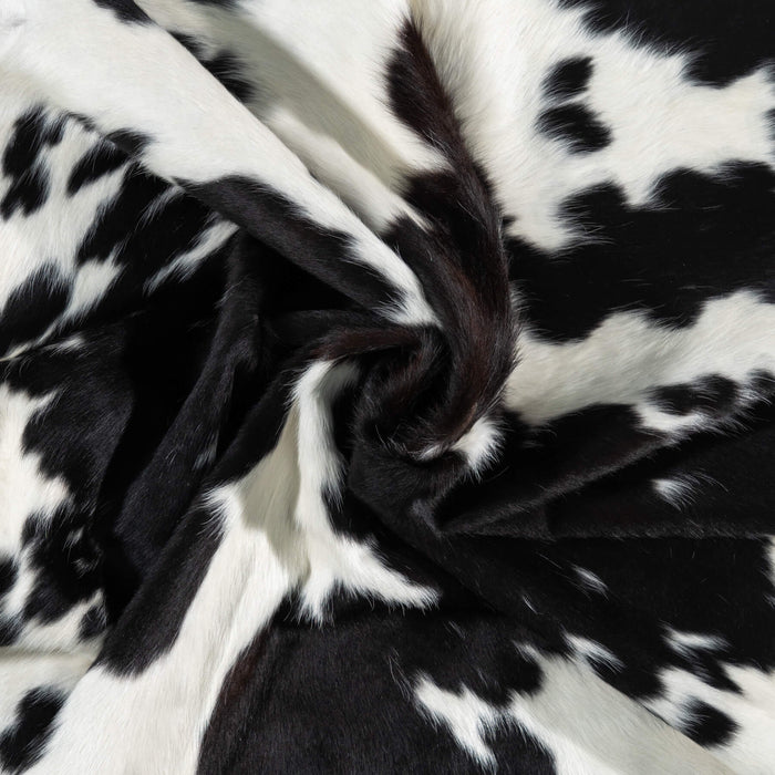 Black and White Cowhide Rug Size 7'9" L x 7'2" W 1915