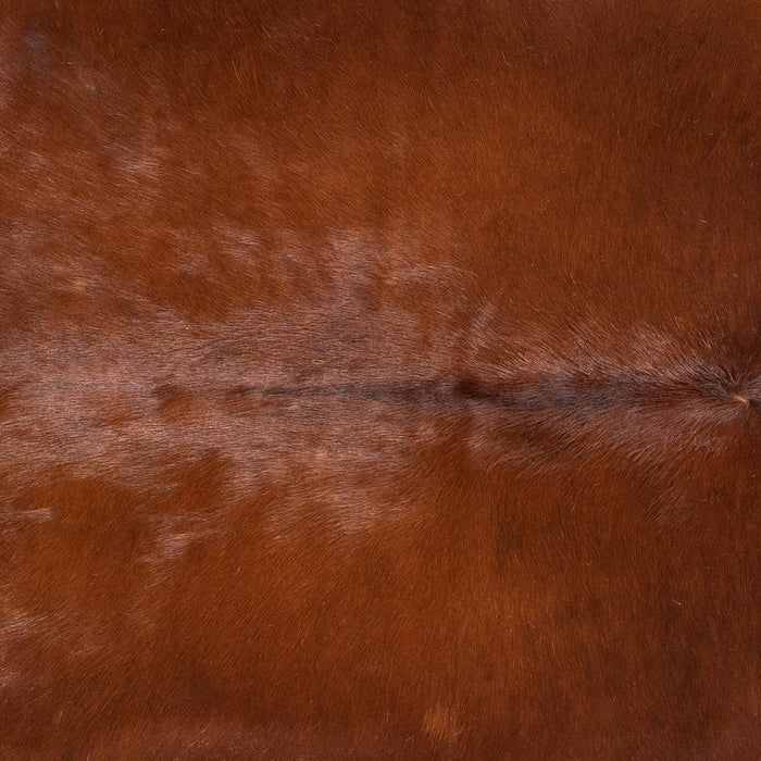 Brown and White Cowhide Rug Size 7'0" L x 6'8" W 1917