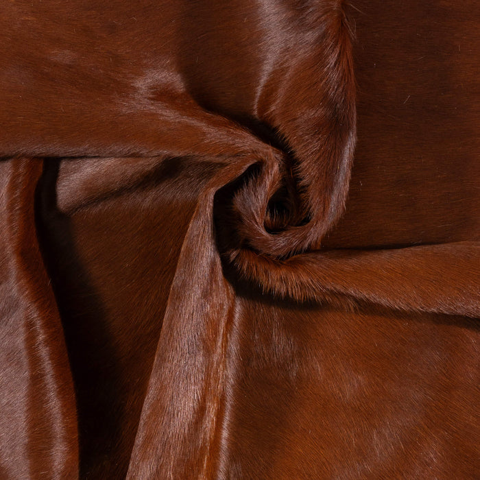 Brown and White Cowhide Rug Size 7'0" L x 6'8" W 1917