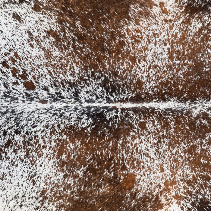Chocolate and White Cowhide Rug Size 7'2" L x 6'9" W 1919