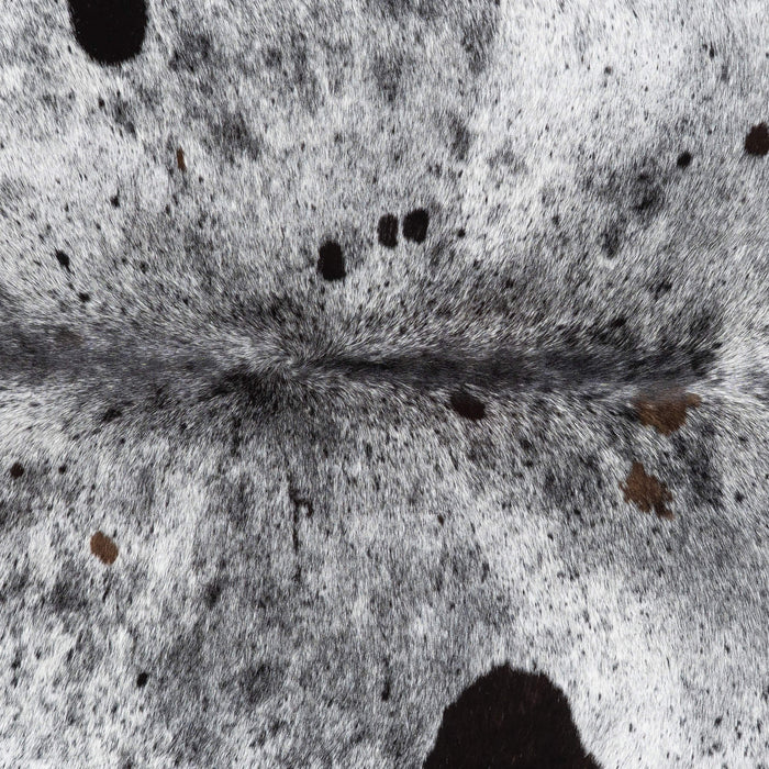 Black Salt and Pepper Cowhide Rug Size 7'0" L x 5'7" W 1927