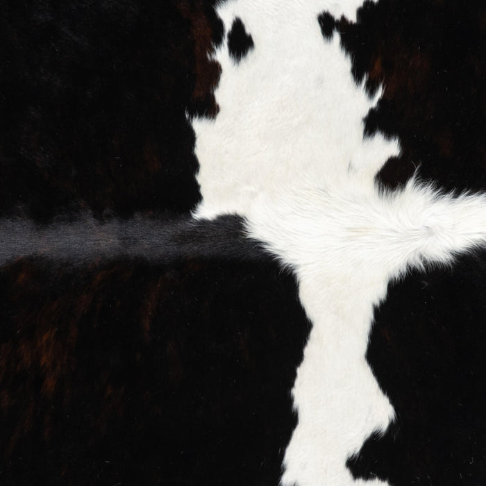 Dark Tricolor Cowhide Rug Size 7'7" L x 6'11" W 1929