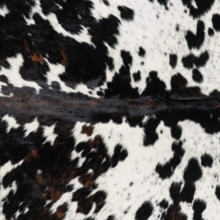 Dark Tricolor Cowhide Rug Size 7'6" L x 6'7" W 1936