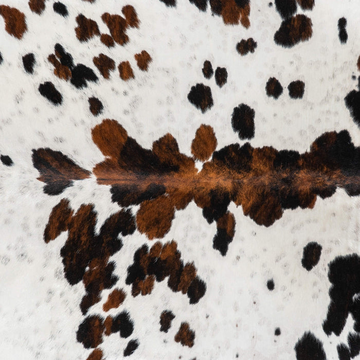 White Tricolor Cowhide Rug Size 8'0" L x 7'1" W 1955