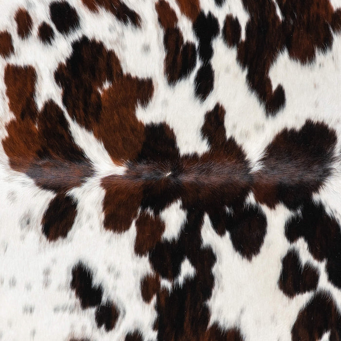White Tricolor Cowhide Rug Size 7'9" L x 6'9" W 1957