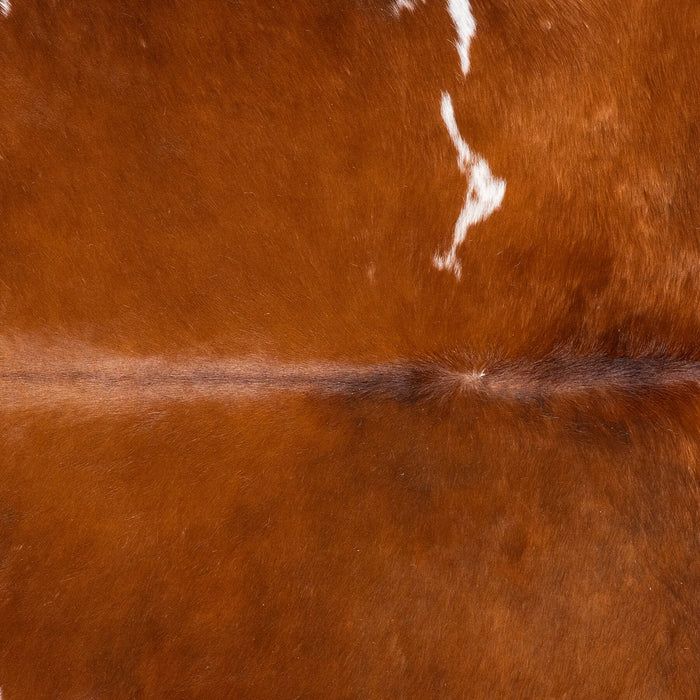 Brown and White Cowhide Rug Size 7'7" L x 6'5" W 1959