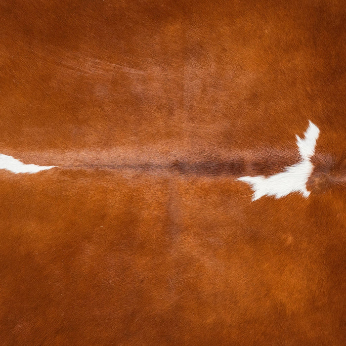 Brown and White Cowhide Rug Size 7'7" L x 6'6" W 1963