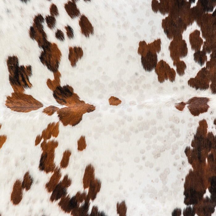 White Tricolor Cowhide Rug Size 7'5" L x 6'8" W 1965