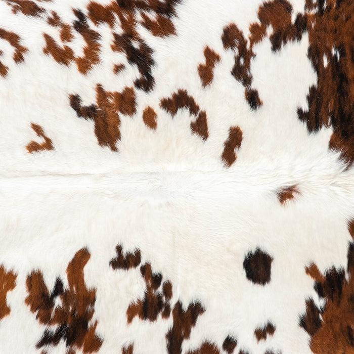 White Tricolor Cowhide Rug Size 6'9" L x 6'0" W 1976