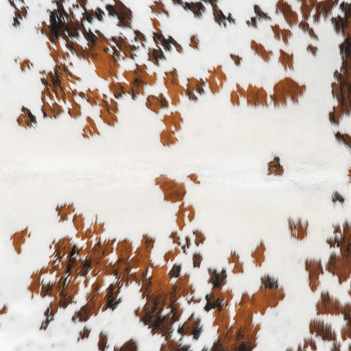 White Tricolor Cowhide Rug Size 7'9" L x 6'1" W 1977