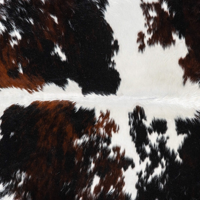 Dark Tricolor Cowhide Rug Size 7'3" L x 6'2" W 1979