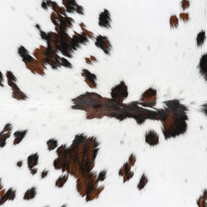 White Tricolor Cowhide Rug Size 6'9" L x 6'4" W 1983