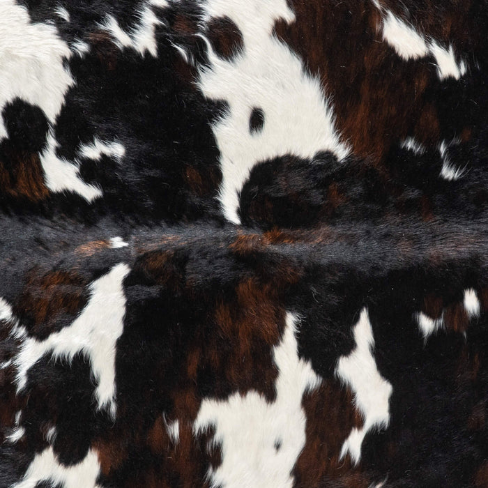 Dark Tricolor Cowhide Rug Size 7'4" L x 6'7" W 1987