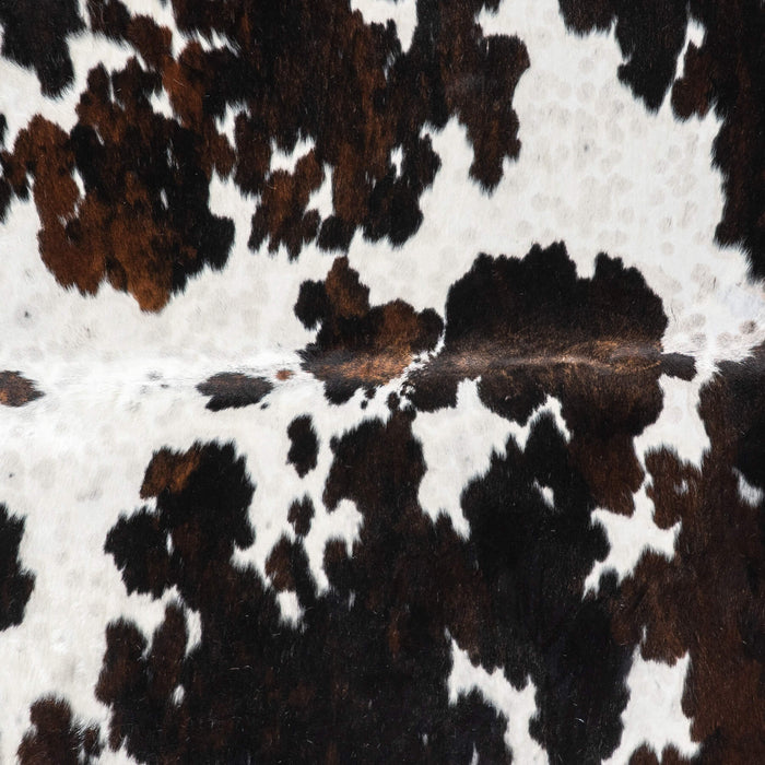 Dark Tricolor Cowhide Rug Size 7'7" L x 6'10" W 1990