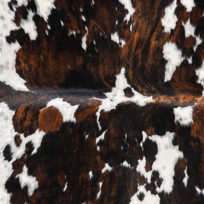 Dark Tricolor Cowhide Rug Size 7'8" L x 6'10" W 1991