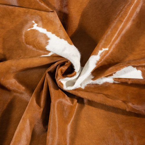 Brown and White Cowhide Rug Size 8'2" L x 6'2" W 1994
