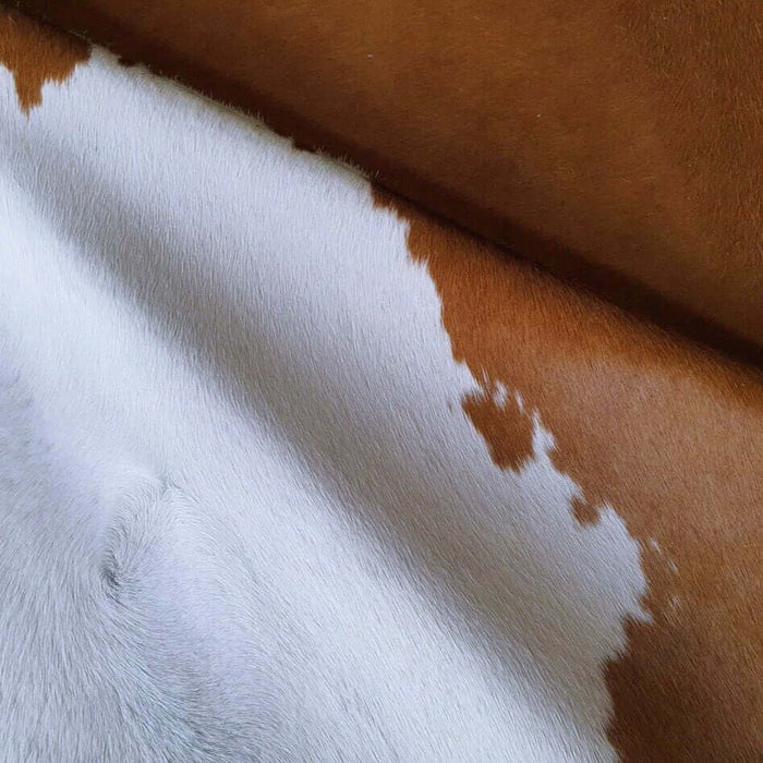 Hereford Brazilian Cowhide Rug, Natural Suede Leather | eCowhides