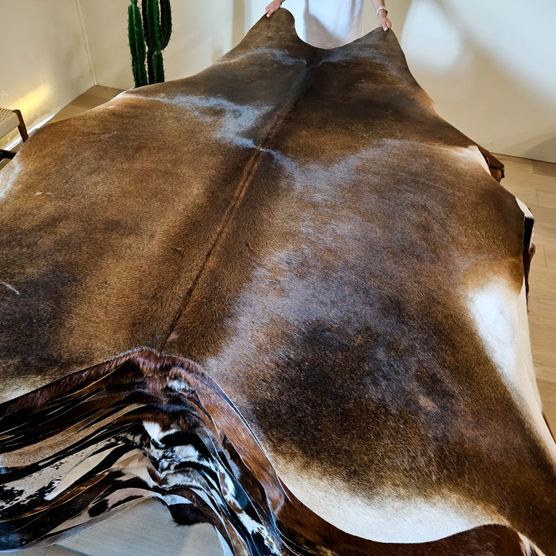 Natural Brazilian Brown Cowhide Rug Size X Large 2232