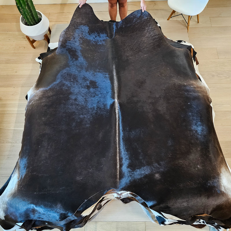 Natural Brazilian Black Cowhide Rug Size Xx Large 2660 , Stain Resistant Fur | eCowhides