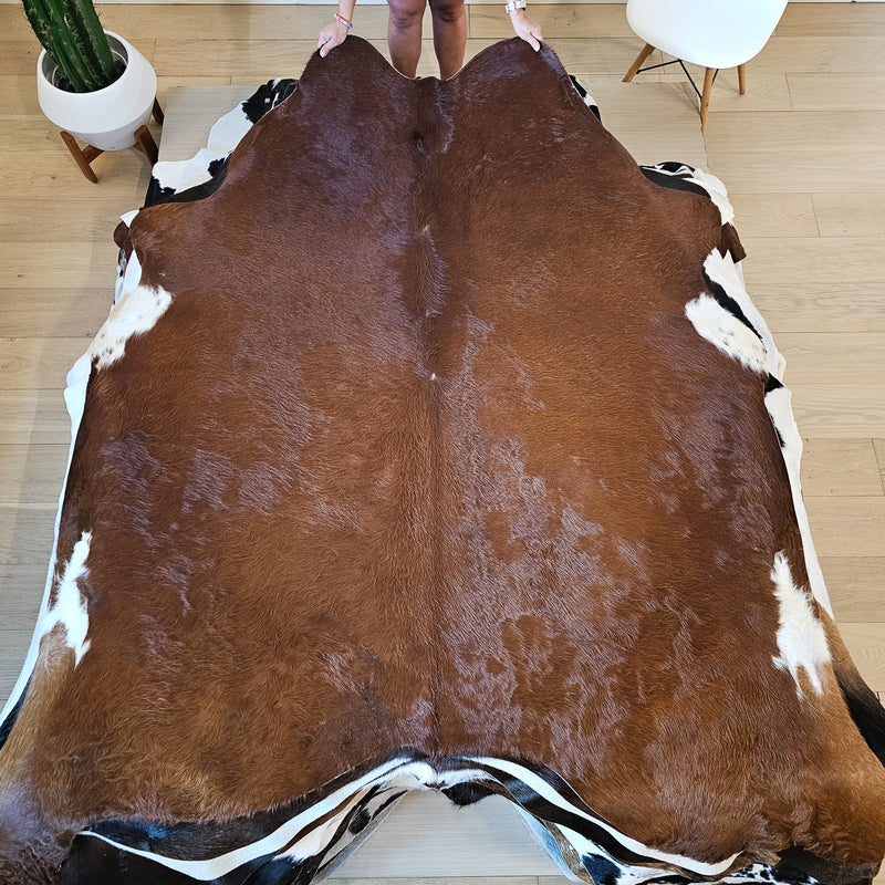 Natural Brazilian Brindle Cowhide Rug Size X Large 2682 , Stain Resistant Fur | eCowhides