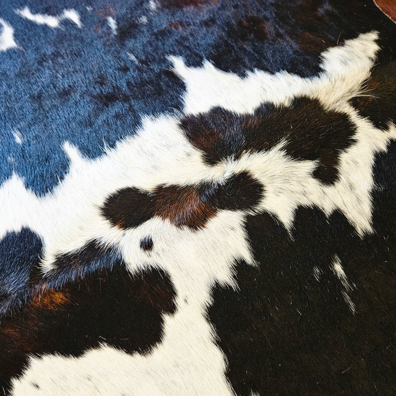 Natural Dark Tricolor Cowhide Rug Size Large 3335 , Stain Resistant Fur | eCowhides