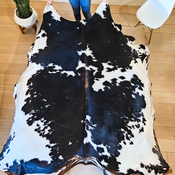Dark Tricolor Cowhide Rug Size Xx Large 3787 , Stain Resistant Fur | eCowhides