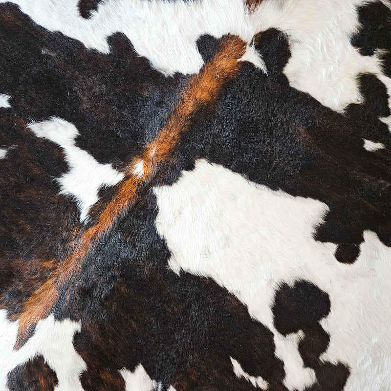 Dark Tricolor Cowhide Rug Size X Large 3840 , Stain Resistant Fur | eCowhides